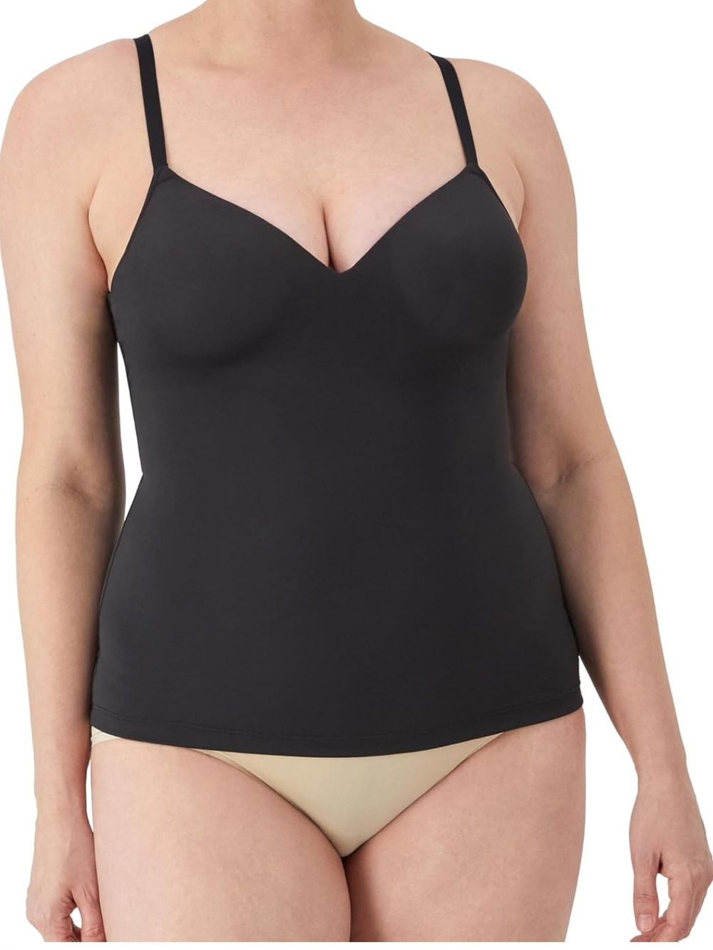 Maidenform Black Shaping Tank with Built-In Cups